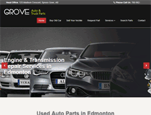 Tablet Screenshot of groveautowrecking.com